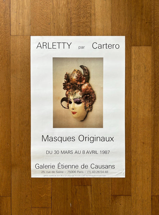 Arletty par Cartero original art exhibition poster